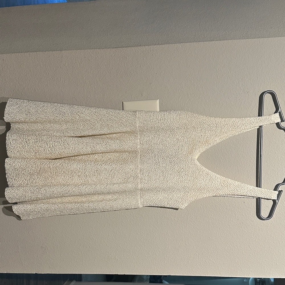 Silence + Noise Cream Textured Dress